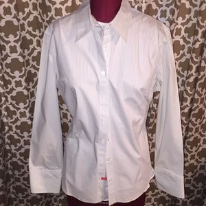 👩🏽‍💼Blue and white button down